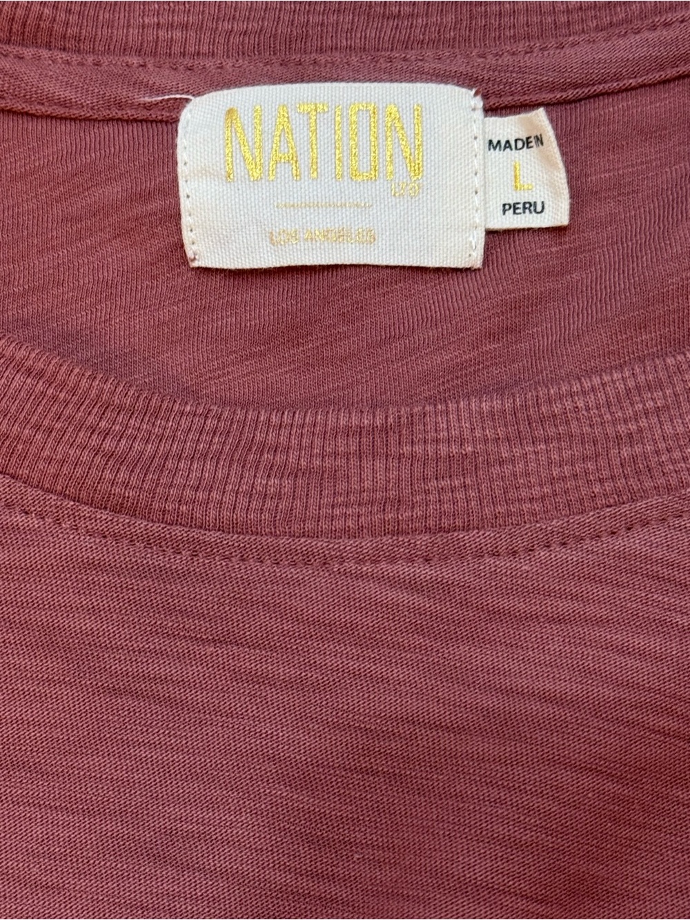 Nation LTD Puff-Sleeve Crewneck Top in Dusty Rose - Picture 6 of 7